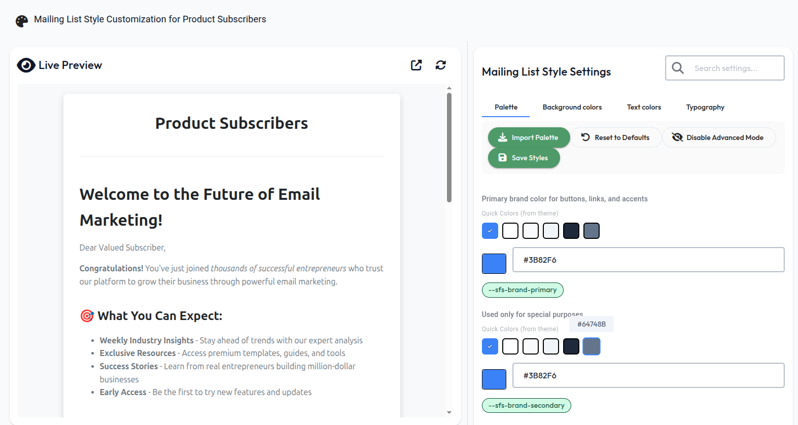 Email testing and optimization with style customization